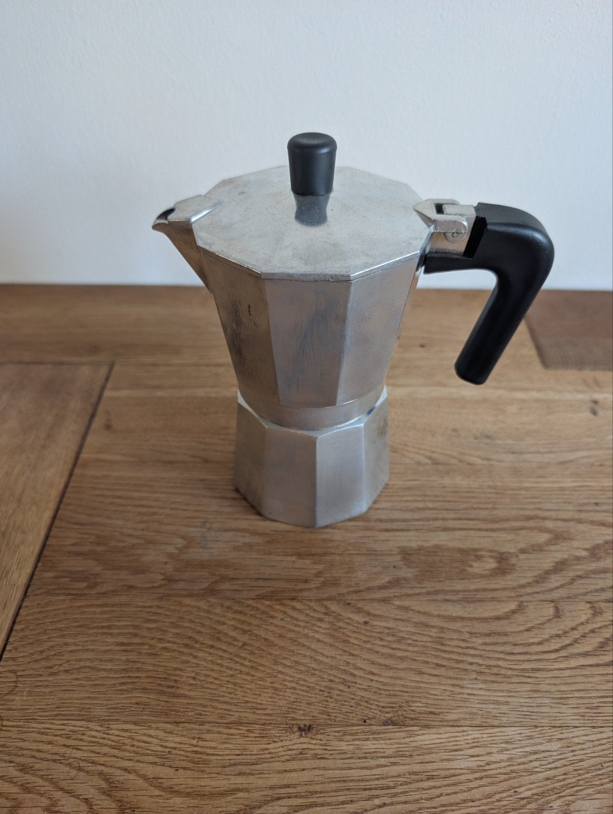 Moka Express percolator - Aluminium koffiepot, Gebruikt, Overige modellen, Gemalen koffie, Ophalen of Verzenden