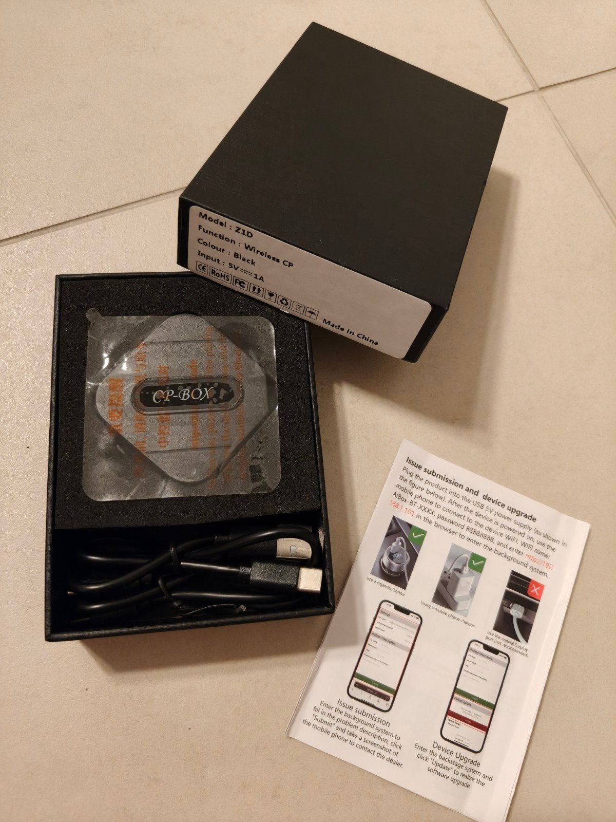 Draadloos Carplay Apple iPhone Adapter voor elke auto