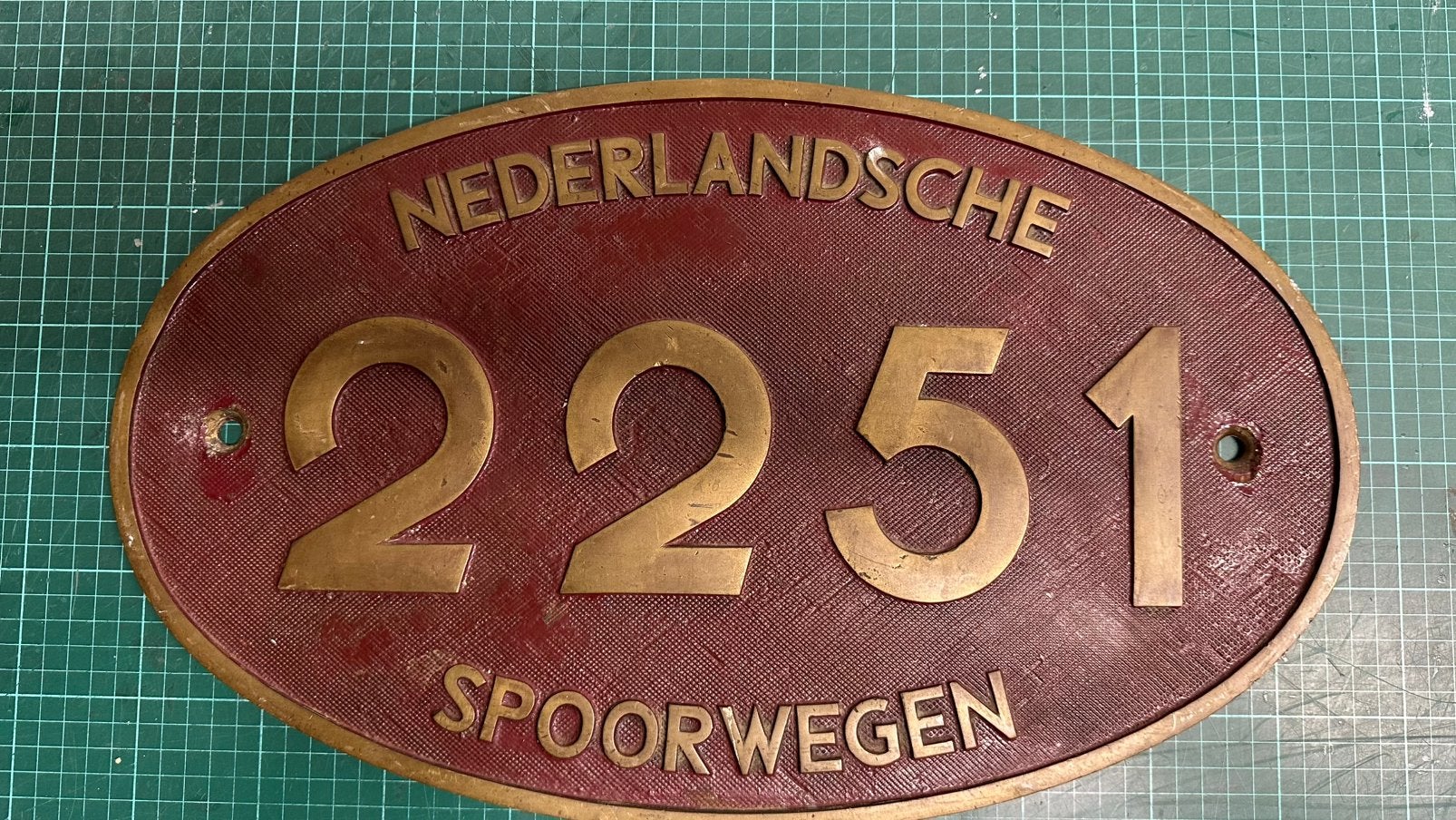 Nummerplaat NS 2251, Verzamelen, Ophalen of Verzenden, Zo goed als nieuw, Trein, Overige typen