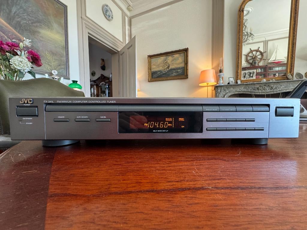 JVC FX-341L FM/MW/LW Computer Controlled Tuner Titanium Grey, Ophalen of Verzenden, Zo goed als nieuw, Analoog