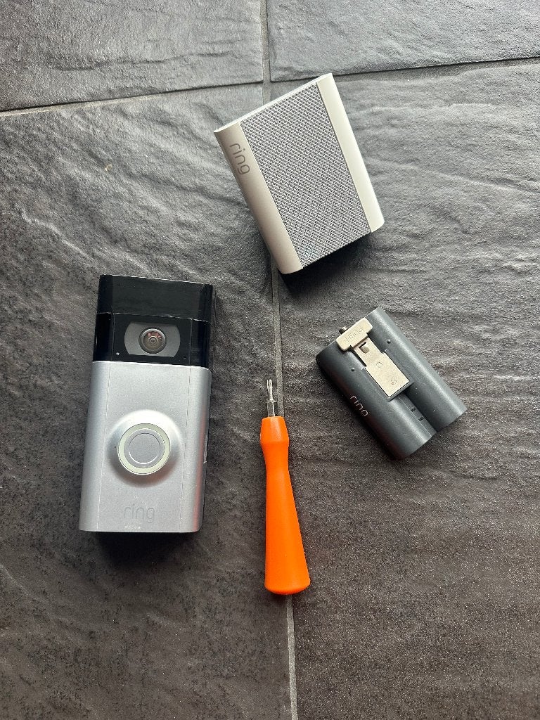 Ring video deurbel set, Ophalen, Bewegingsdetectiesensor, Zo goed als nieuw, Draadloos