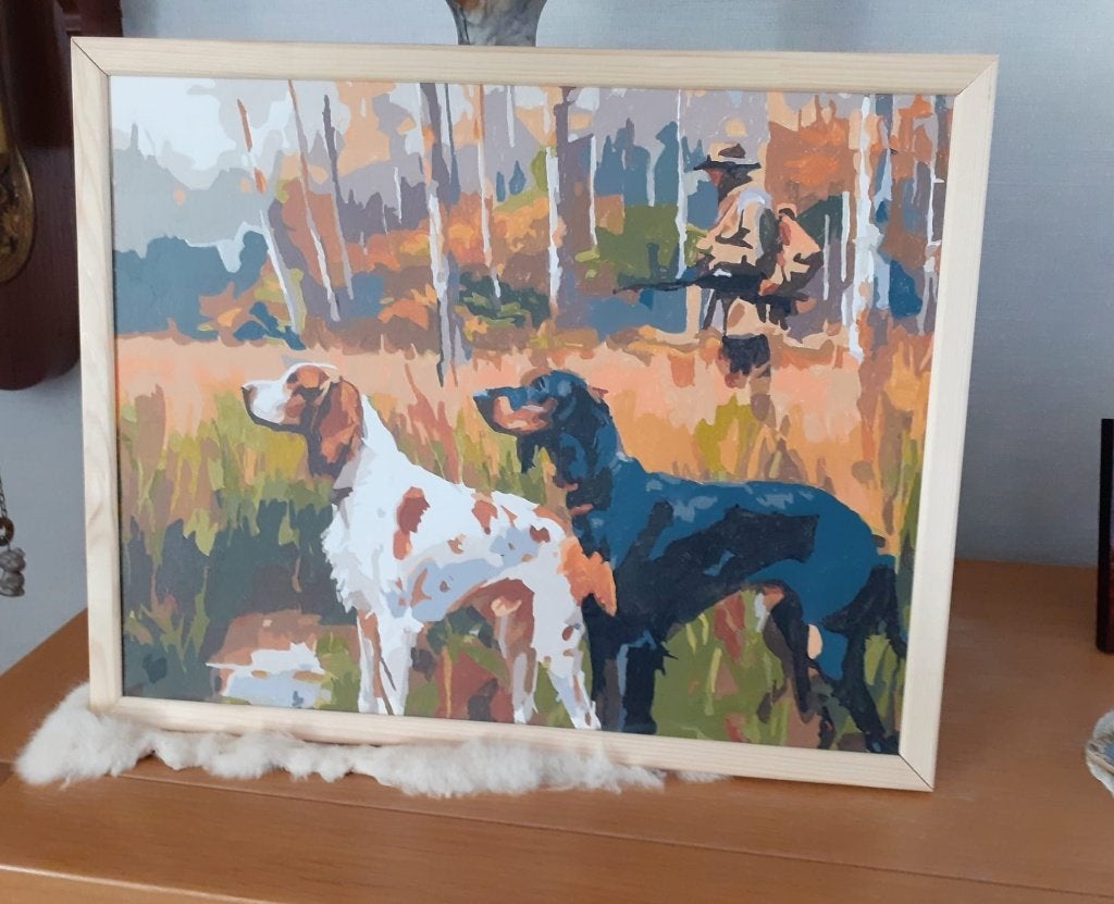 Schilderij, Antiek en Kunst, Ophalen of Verzenden, Handgeschilderd, Overige technieken, Dieren