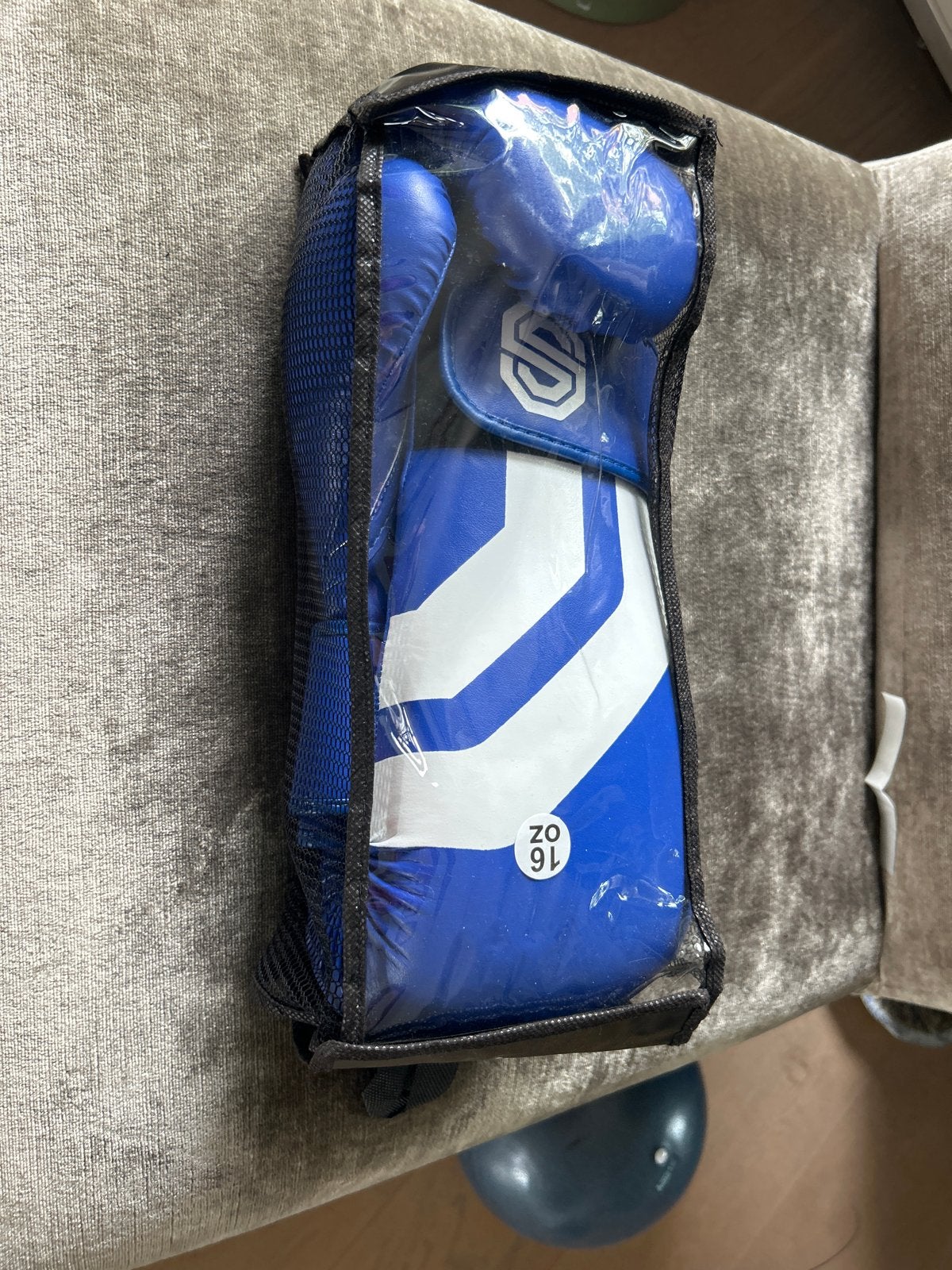 Nieuwe blauwe bokshandschoenen - 16 OZ, Sport en Fitness, Ophalen, Nieuw, Bokshandschoenen