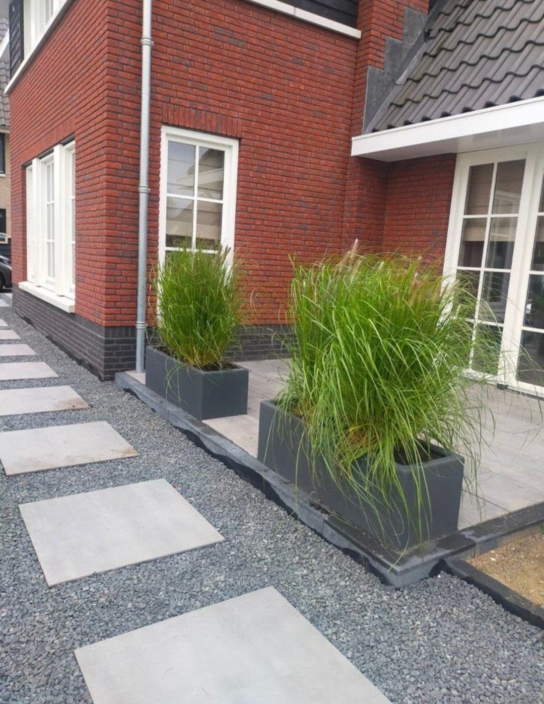 3 polyester bloembakken nieuw in doos, Ophalen, Nieuw, Rond, Kunststof