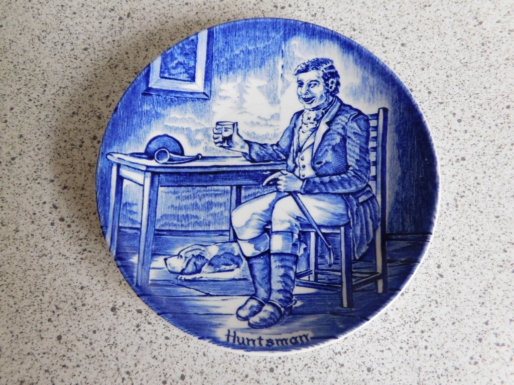 Bord 11 cm. Blauw Huntsman Enoch Wedgwood, Antiek en Kunst, Antiek | Wandborden en Tegels, Ophalen of Verzenden