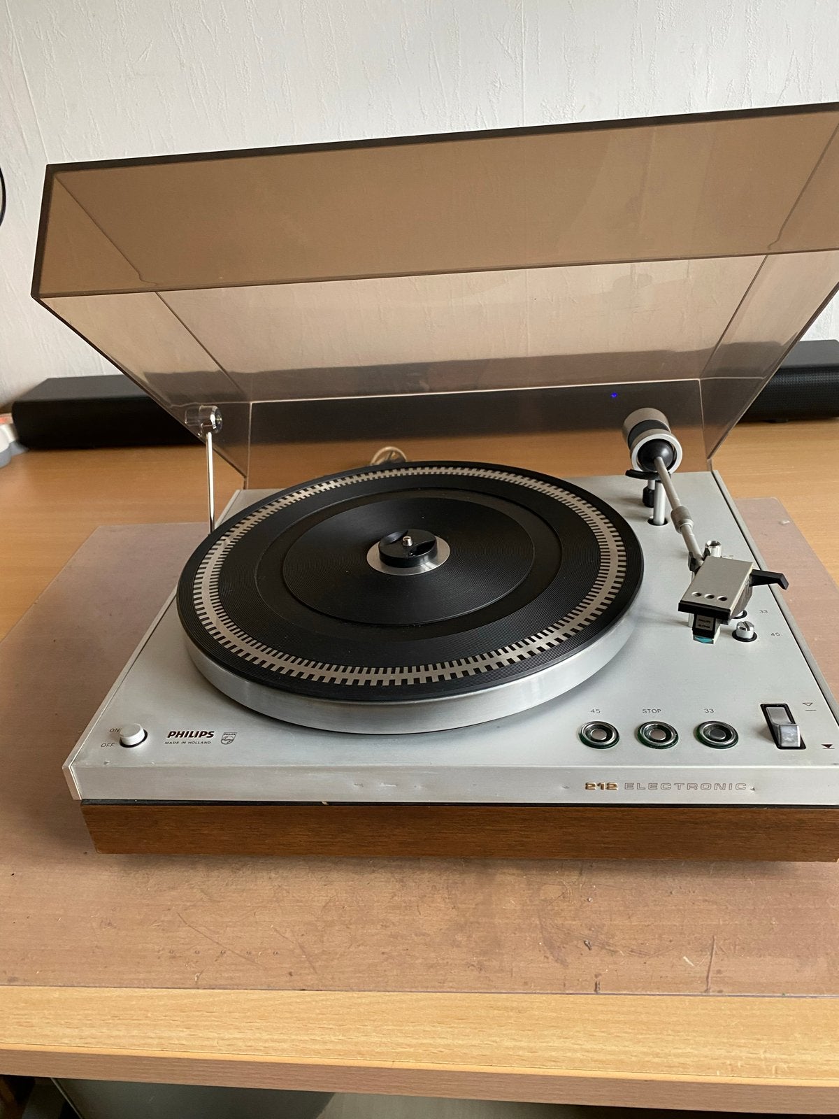 Philips 212 Electronic Platenspeler - Vintage Hifi, Philips, Gebruikt, Automatisch, Ophalen of Verzenden