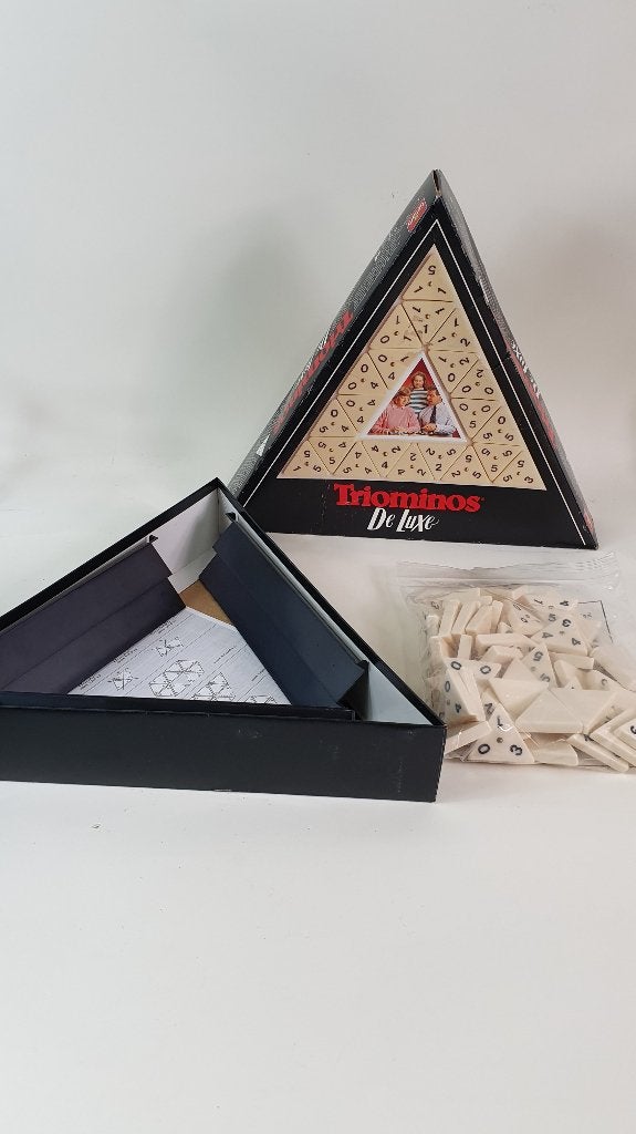 Triominos de Luxe spel, Goliath, helemaal compleet. 3A6, Tweedehands verkoop, Tweedehands verkoop, Gebruikt, Ophalen of Verzenden