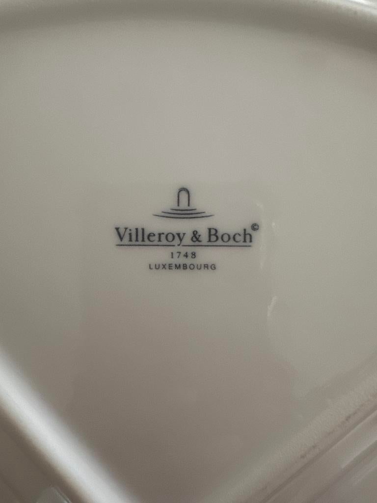 Villeroy & Boch servies: gebaksbordjes, kop & schotels, scha, Gebruikt, Ophalen of Verzenden, Effen, Porselein