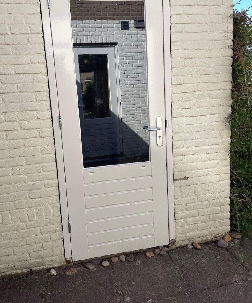 Hardhouten Buitendeur, Ophalen, 80 tot 100 cm, 200 tot 215 cm, Glas