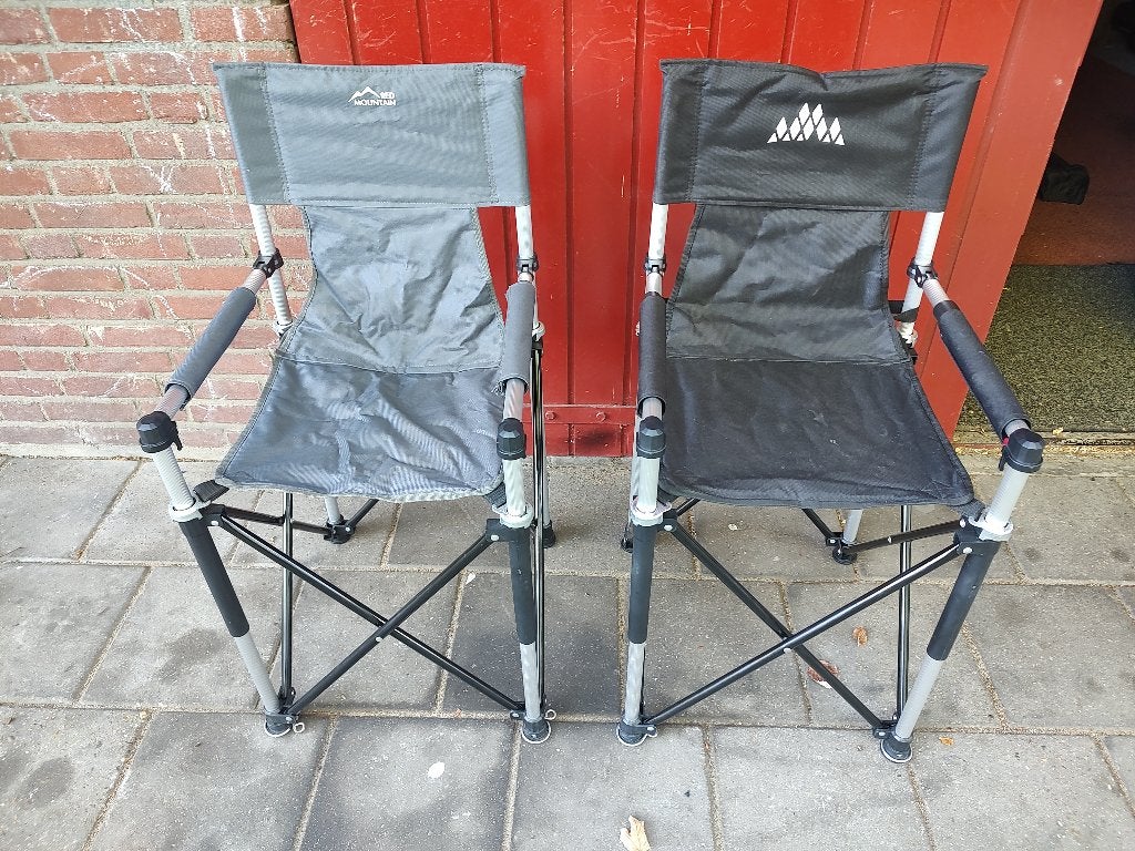 2 Camping kinderstoelen - Grijs en Zwart, Ophalen of Verzenden, Zo goed als nieuw, Campingstoel
