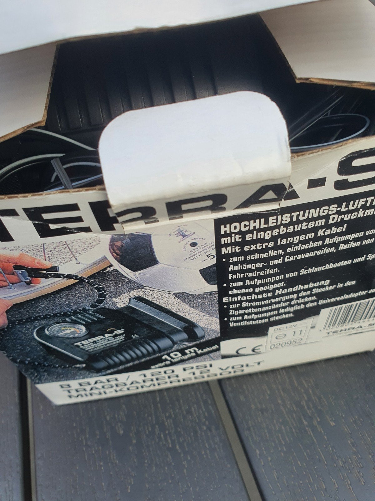 Terra-S Bandenreparatieset met compressor en afdichtmiddel, Ophalen, Nieuw