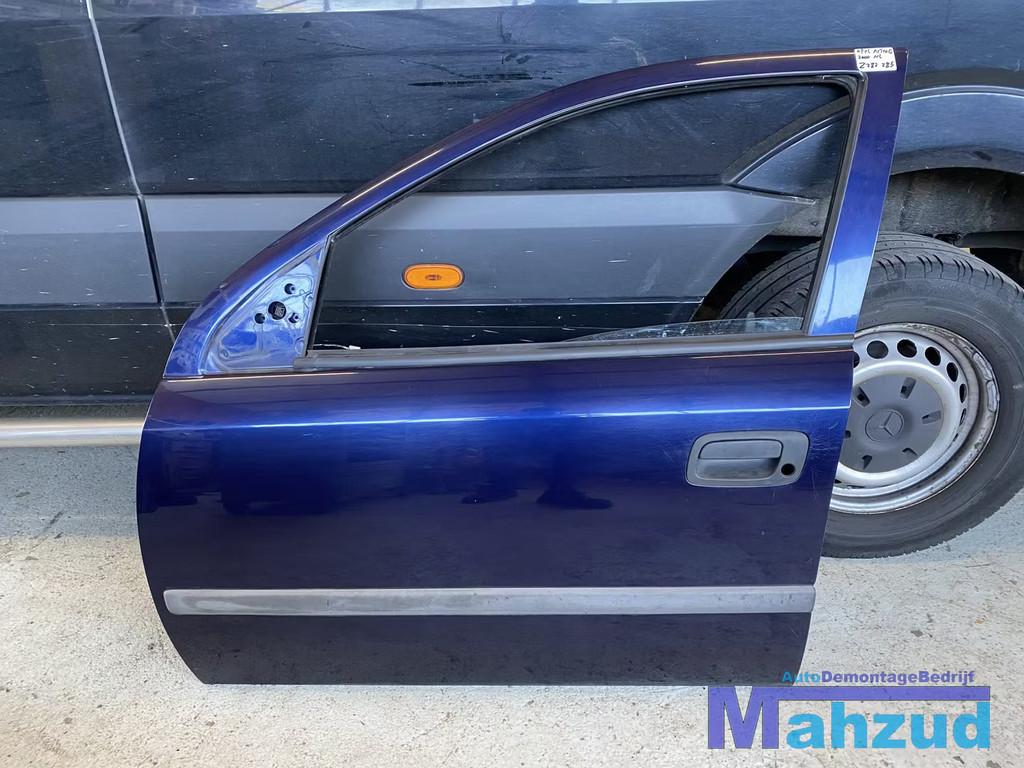 OPEL ASTRA G blauw Z282 links voor deur portier 5 deurs, Gebruikt, Deur, Opel Automobile GmbH, Ophalen of Verzenden