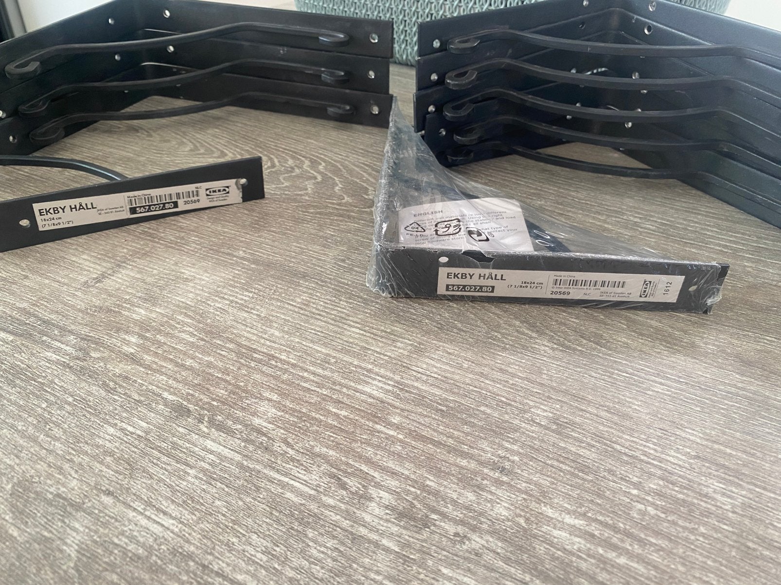 Ikea ekby hall gietijzeren steunen 10 stuks, Ophalen, Gebruikt, 100 tot 250 mm, Overige typen