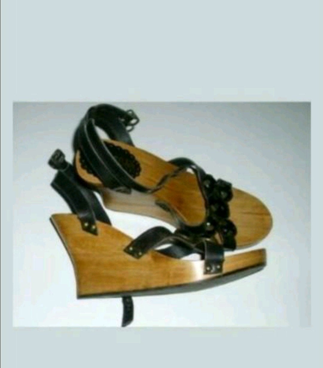 Morgan sandalen met houten sleehak en leren bandjes - ZGAN, Kleding | Dames, Ophalen of Verzenden