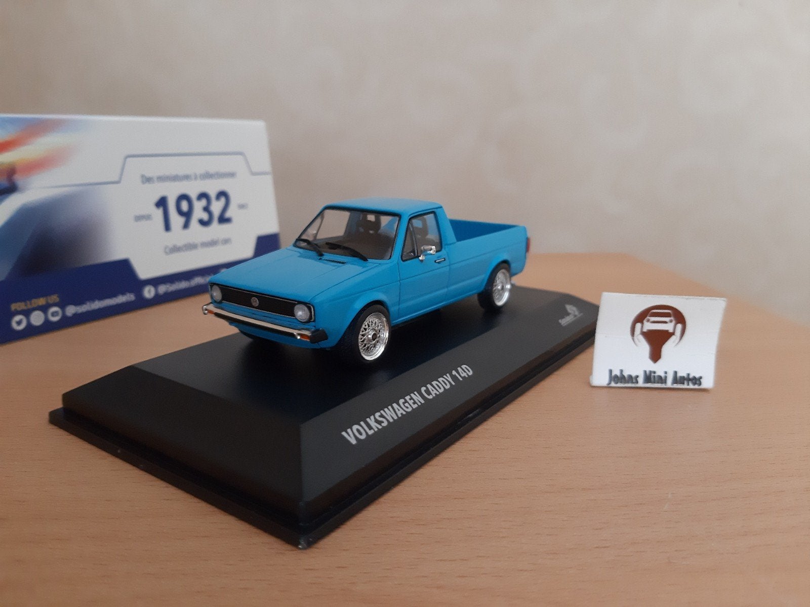 Volkswagen Caddy Mk.I Pick-Up Ice Blue van Solido 1:43, Solido, Auto, Solido, Nieuw