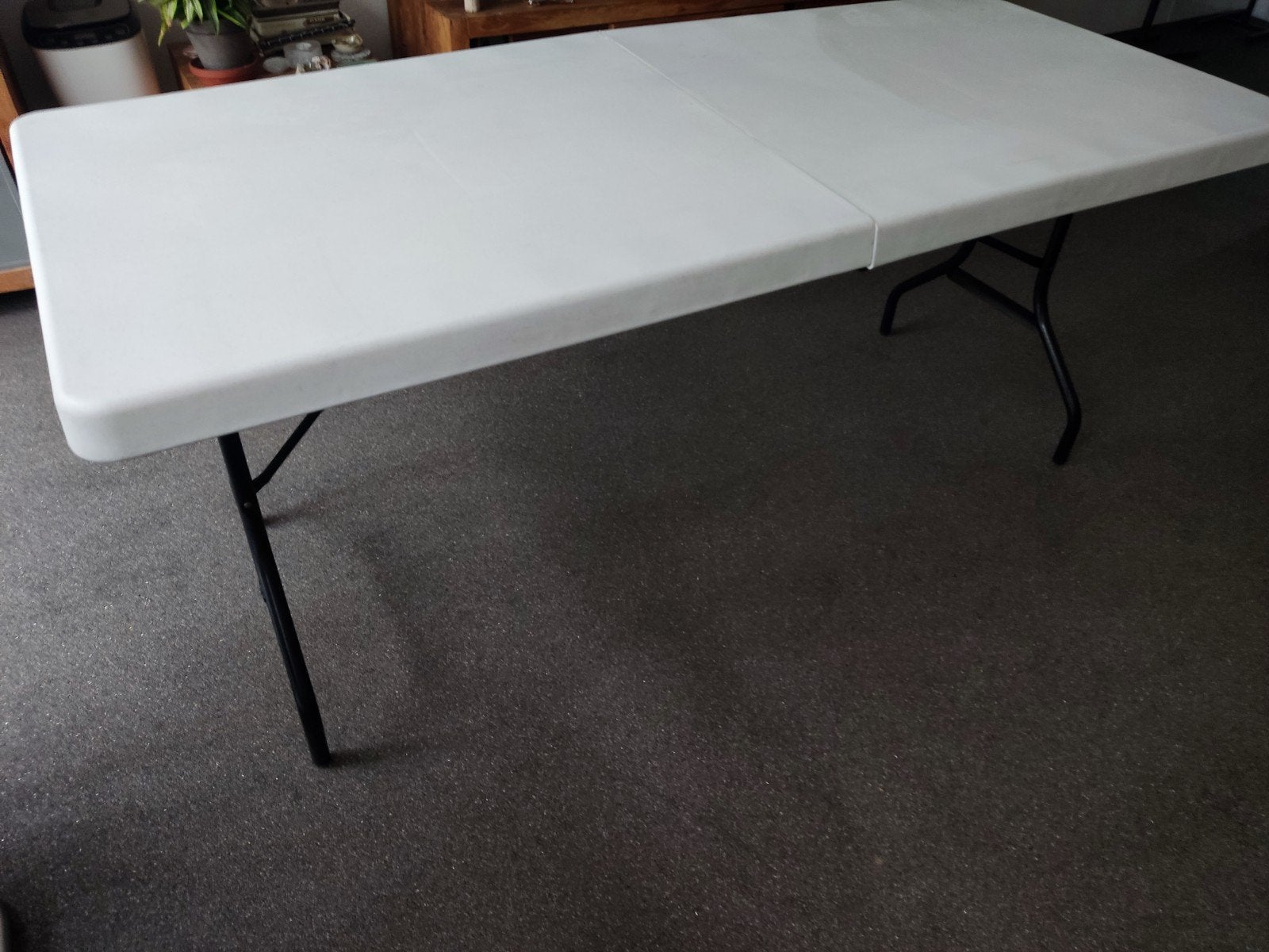 Stevige Inklapbare Buffettafel / Klaptafel (Wit, ca. 180 cm), Ophalen, Gebruikt