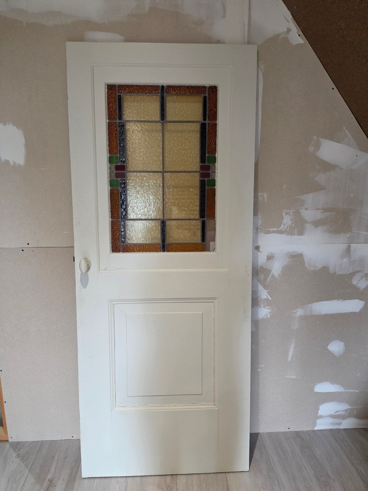 glas in lood deur, Ophalen of Verzenden, Glas, Binnendeur, 200 tot 215 cm