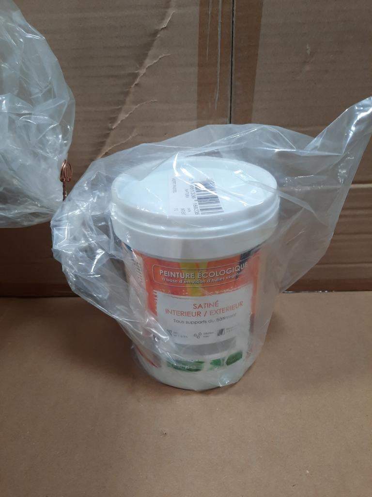 Ecologische Satijnverf Interieur/Exterieur - Pastelgroen 1L, Ophalen of Verzenden, Nieuw