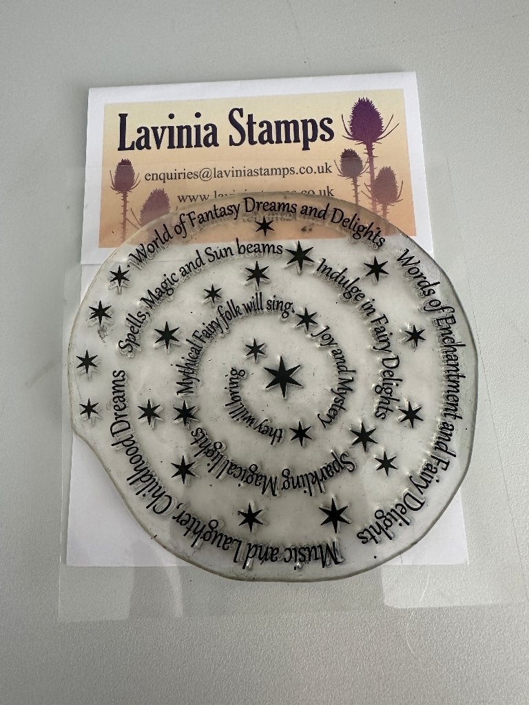 Lavinia tekst stempels, Ophalen of Verzenden, Zo goed als nieuw, Clearstamp