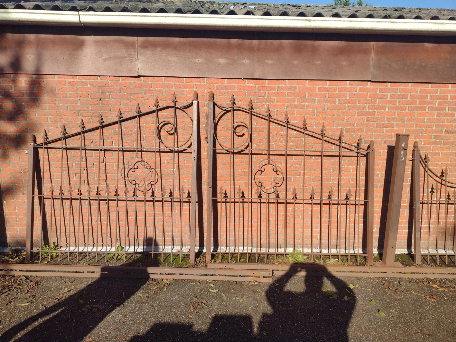 Handgemaakte smeedijzeren poort - 7,20m breed, Tuin en Terras, Ophalen, Met poort, Nieuw, Sierhekwerk