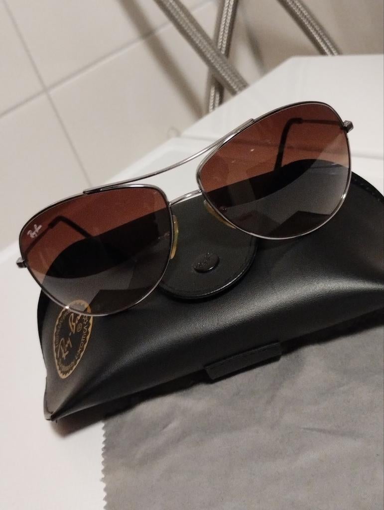 Ray Ban RB3293 gunmetal 63mm dark brown gradiënt zonnebril, Sieraden, Tassen en Uiterlijk, Zonnebrillen en Brillen | Heren, Ophalen of Verzenden