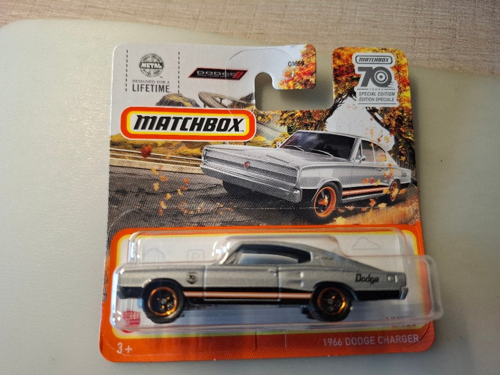 Matchbox 12 - 1966 Dodge Charger [grijs] 1/60 MIB, Ophalen of Verzenden, Nieuw, Auto