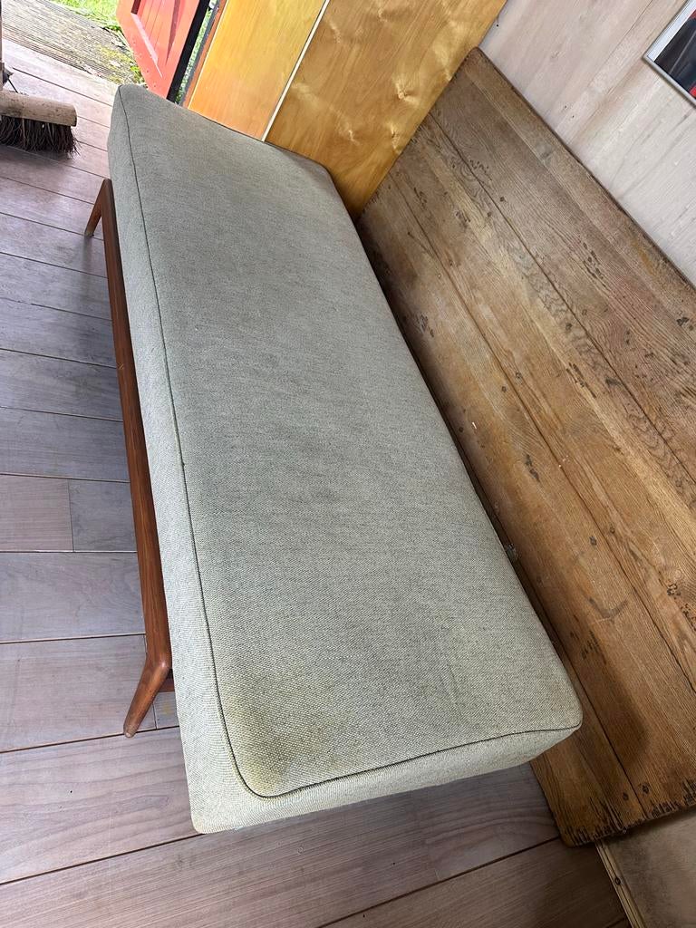 Vintage Daybed / Bankje met Houten Frame, Ophalen of Verzenden, Gebruikt, Hout