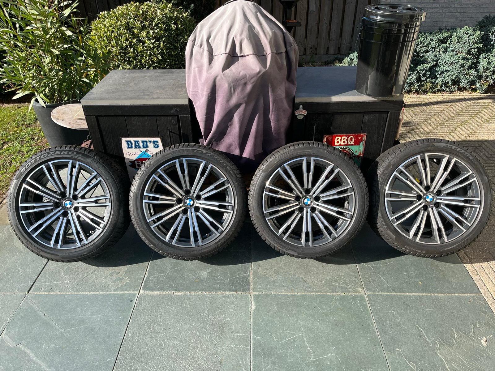 Originele BMW 790 M breedset Winterwielen 18 inch, Ophalen, 18 inch, Gebruikt, Banden en Velgen