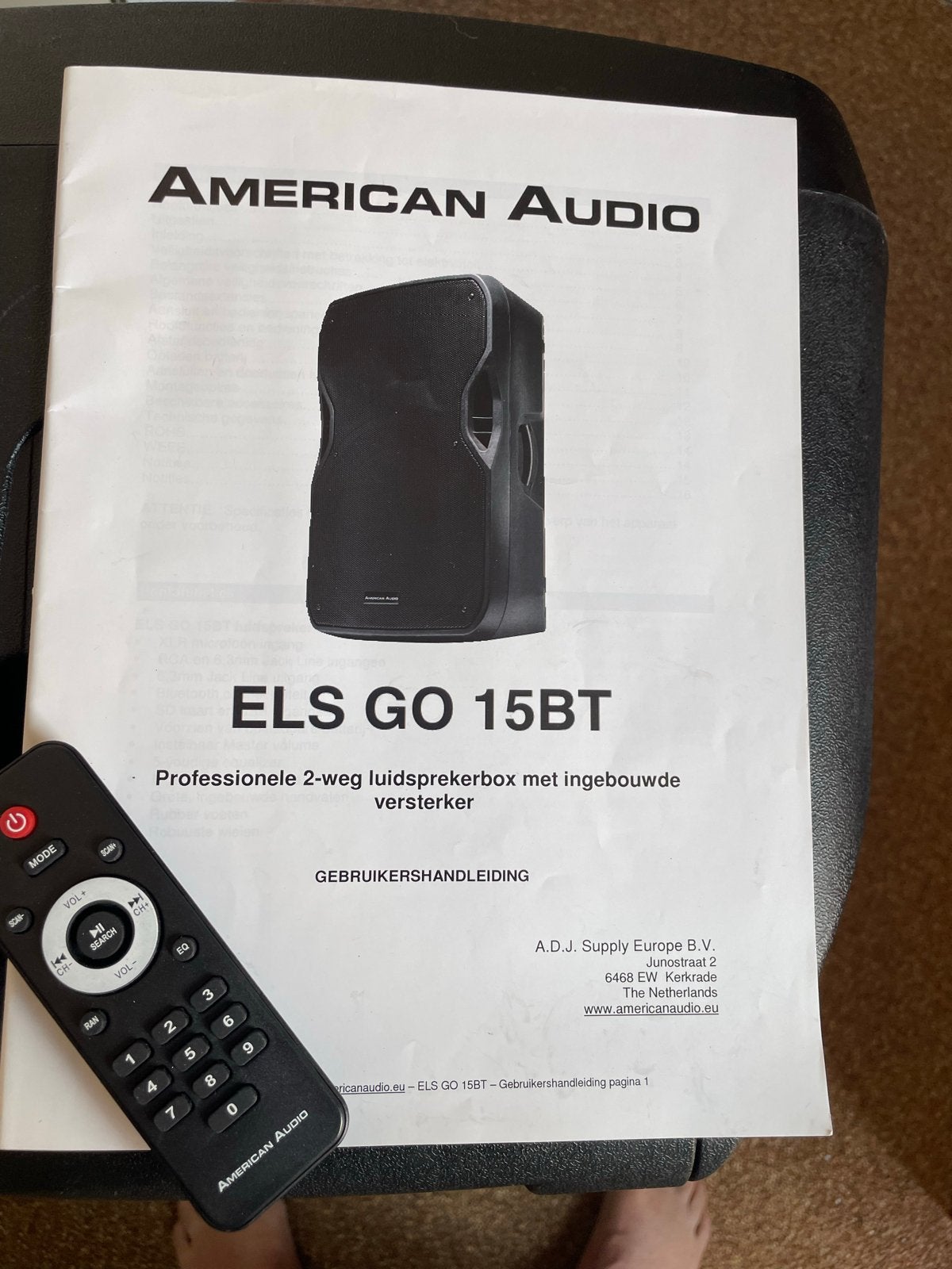 American Audio ELS GO 15BT Party Speaker met Bluetooth, Gebruikt, Party speaker, Afstandsbediening, Ophalen