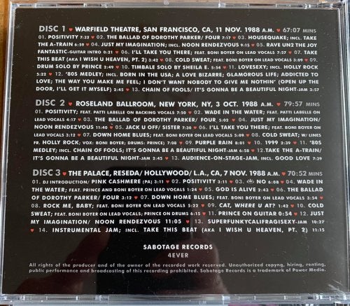 Prince - The Lovesexy Aftershows USA 3CD, Cd's en Dvd's, Speciale editie, Live-album, Nieuw in verpakking, Verzenden