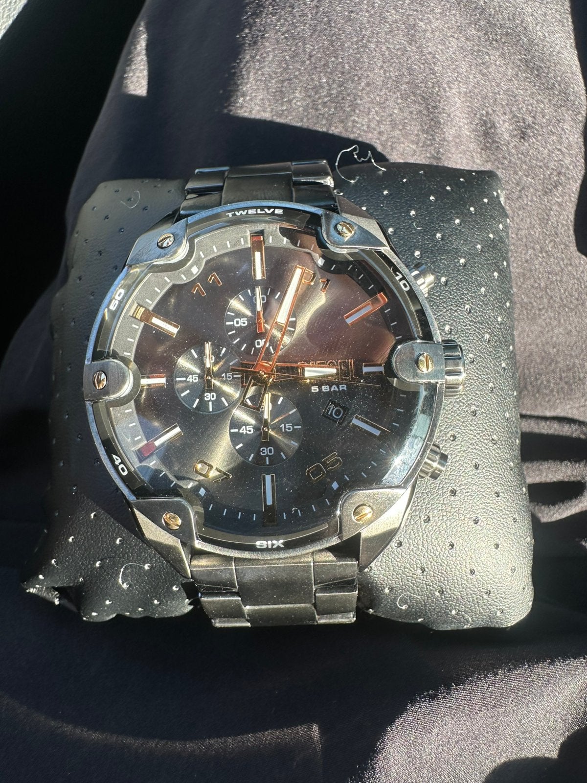 Diesel heren horloge, Ophalen of Verzenden, Zo goed als nieuw, Staal, Overige merken