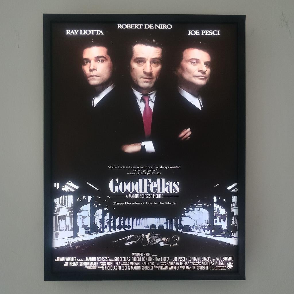 Goodfellas poster Lightbox, Verzenden, Zo goed als nieuw