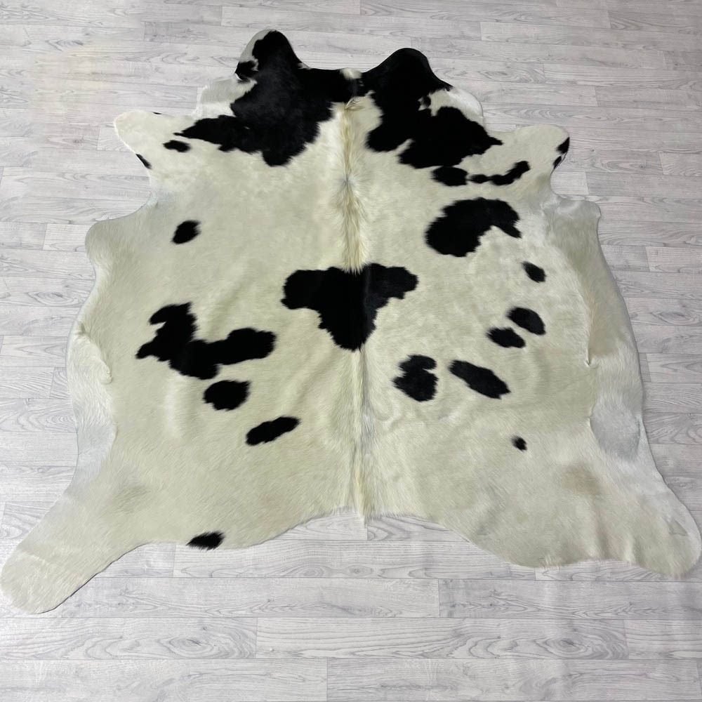 Koeienhuid zwart creme 195x195cm B-keus | Lederstore, Landelijk, modern, Scandinavisch, industrieel, 150 tot 200 cm, Nieuw, 150 tot 200 cm