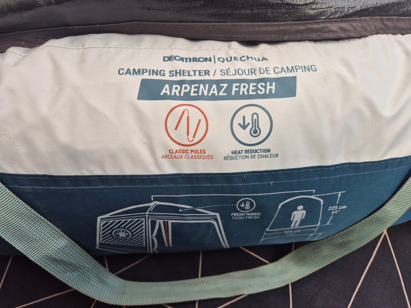 Decathlon partytent 3x3, Ophalen