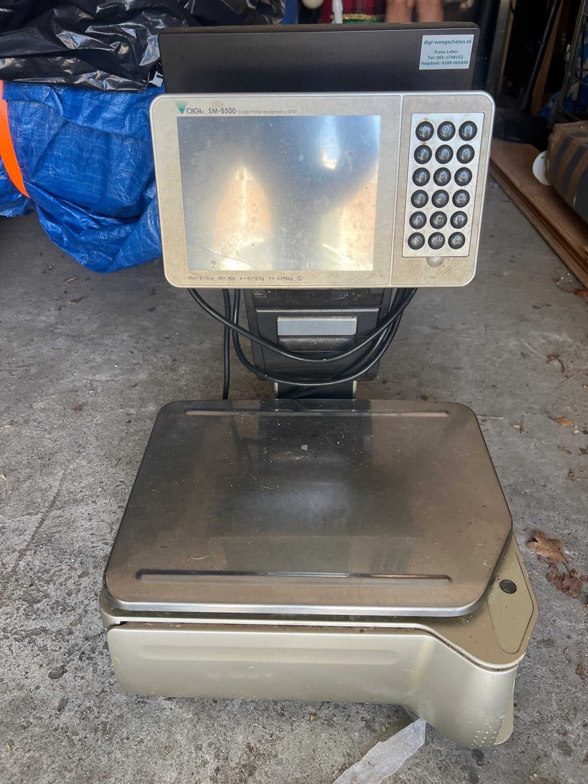DIGI SM-5500 Professionele Winkel-/Kassaweegschaal, Ophalen