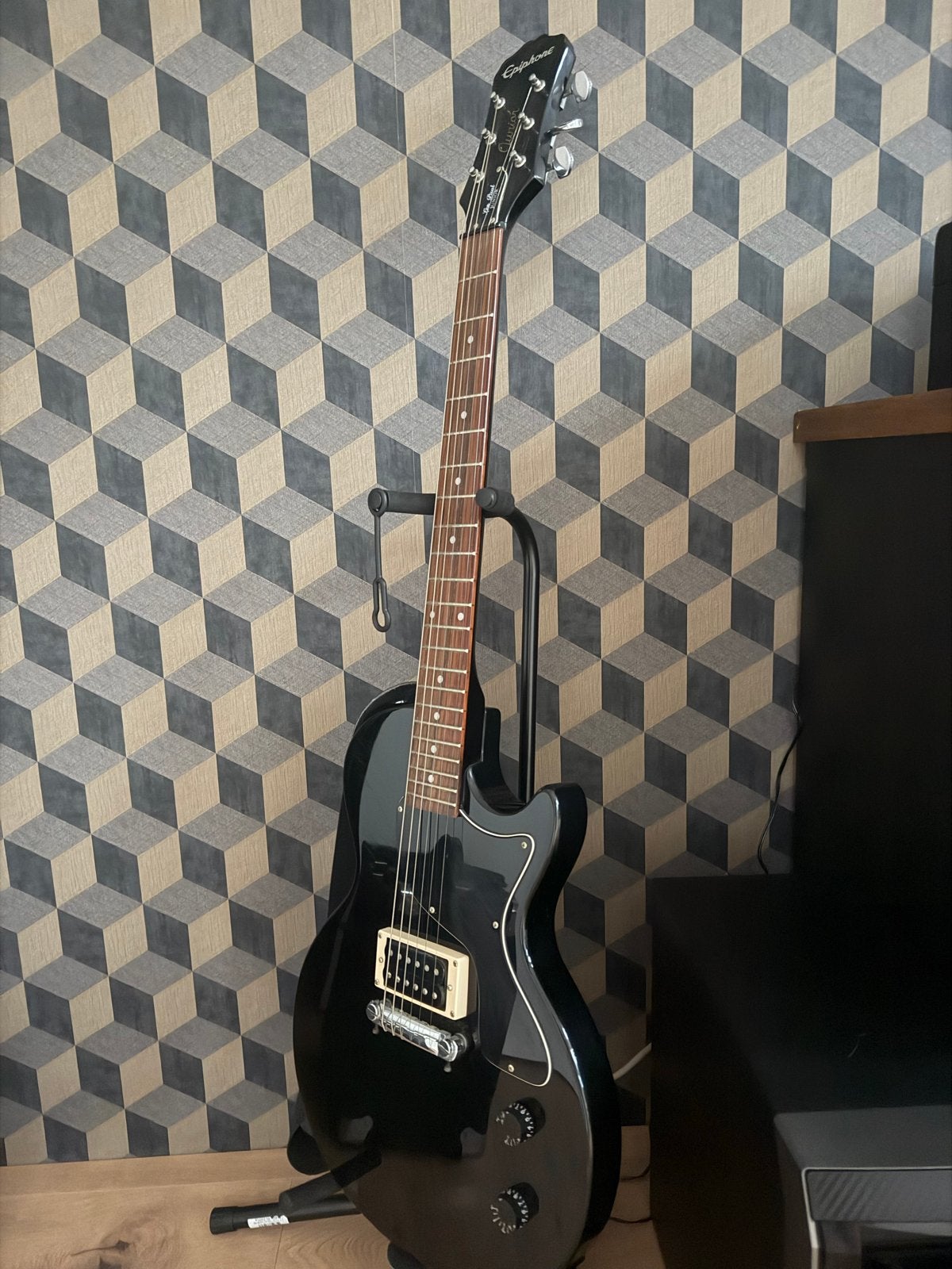 Epiphone Les Paul Junior - Zwart, Zo goed als nieuw, Muziek en Instrumenten, Ophalen of Verzenden, Zo goed als nieuw