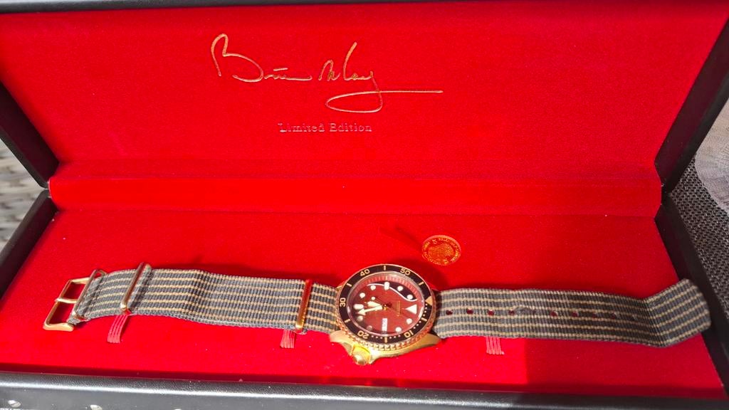 Seiko 5 Sports SRPH80K1 Brian May Limited Edition Horloge, Ophalen, Seiko, Gebruikt, Polshorloge