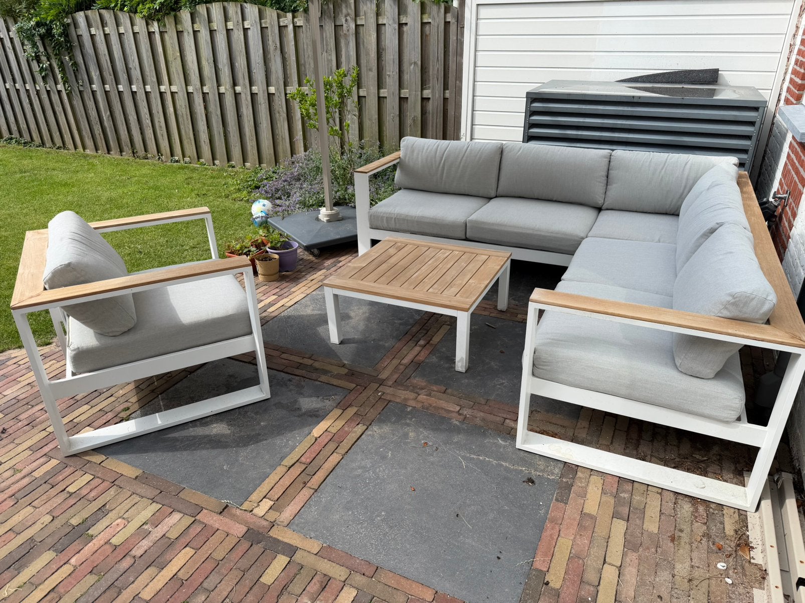 Tuinset Loungeset - 6zits - Bellagio Sorani Aluminium (2025), Ophalen, Zo goed als nieuw, Aluminium, Stoel