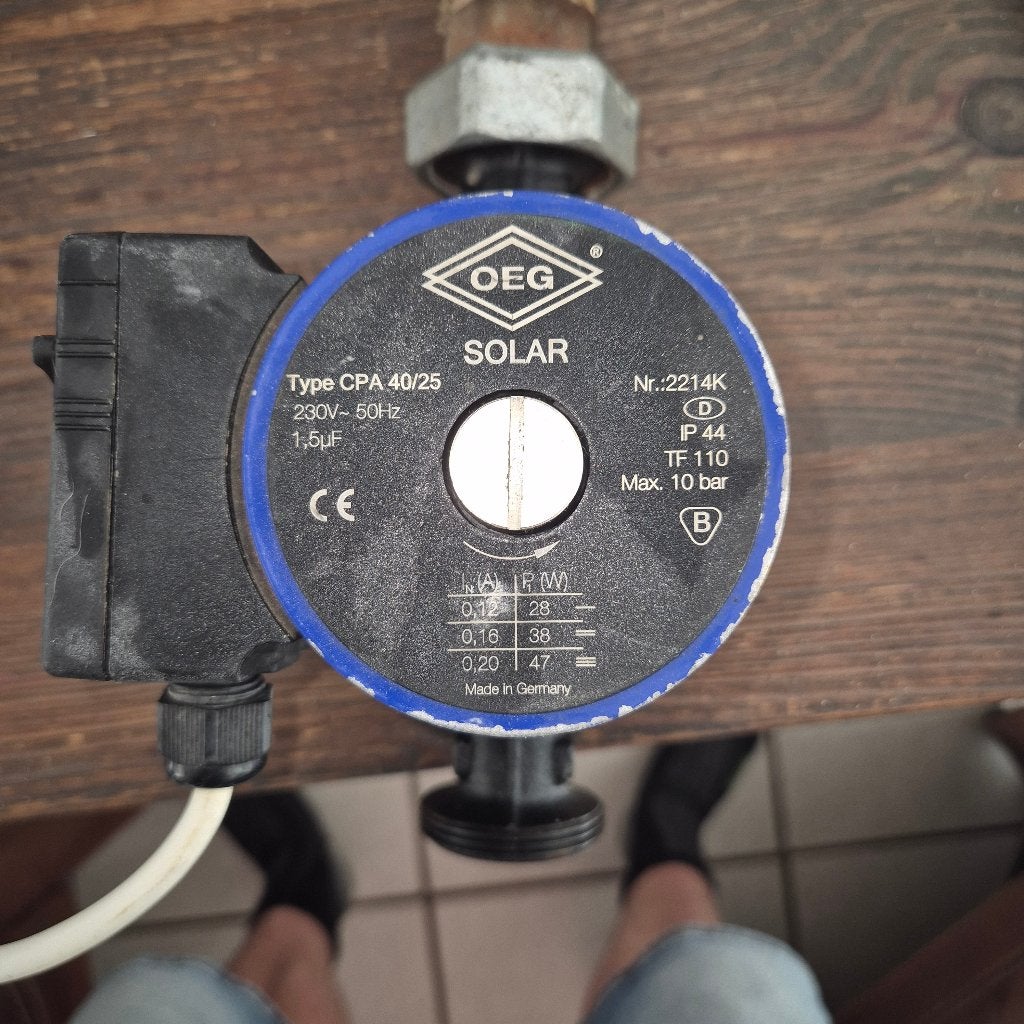 circulatiepomp OEG Solar, Doe-het-zelf en Verbouw, Gebruikt, Ophalen of Verzenden, Minder dan 20 liter, Onderdeel