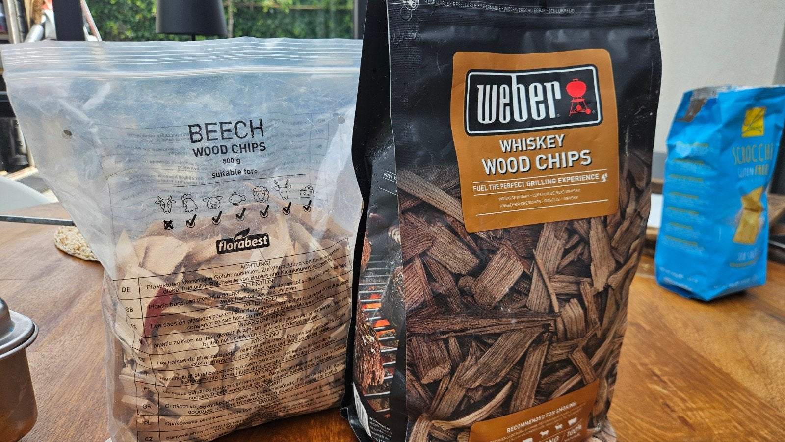 Rookhout chips: Beuken en Whiskey voor BBQ/Grill, Ophalen of Verzenden, Nieuw, Weber, Florabest