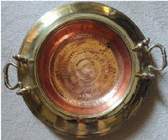 Spaanse koperen schaal, Ophalen of Verzenden, Koper