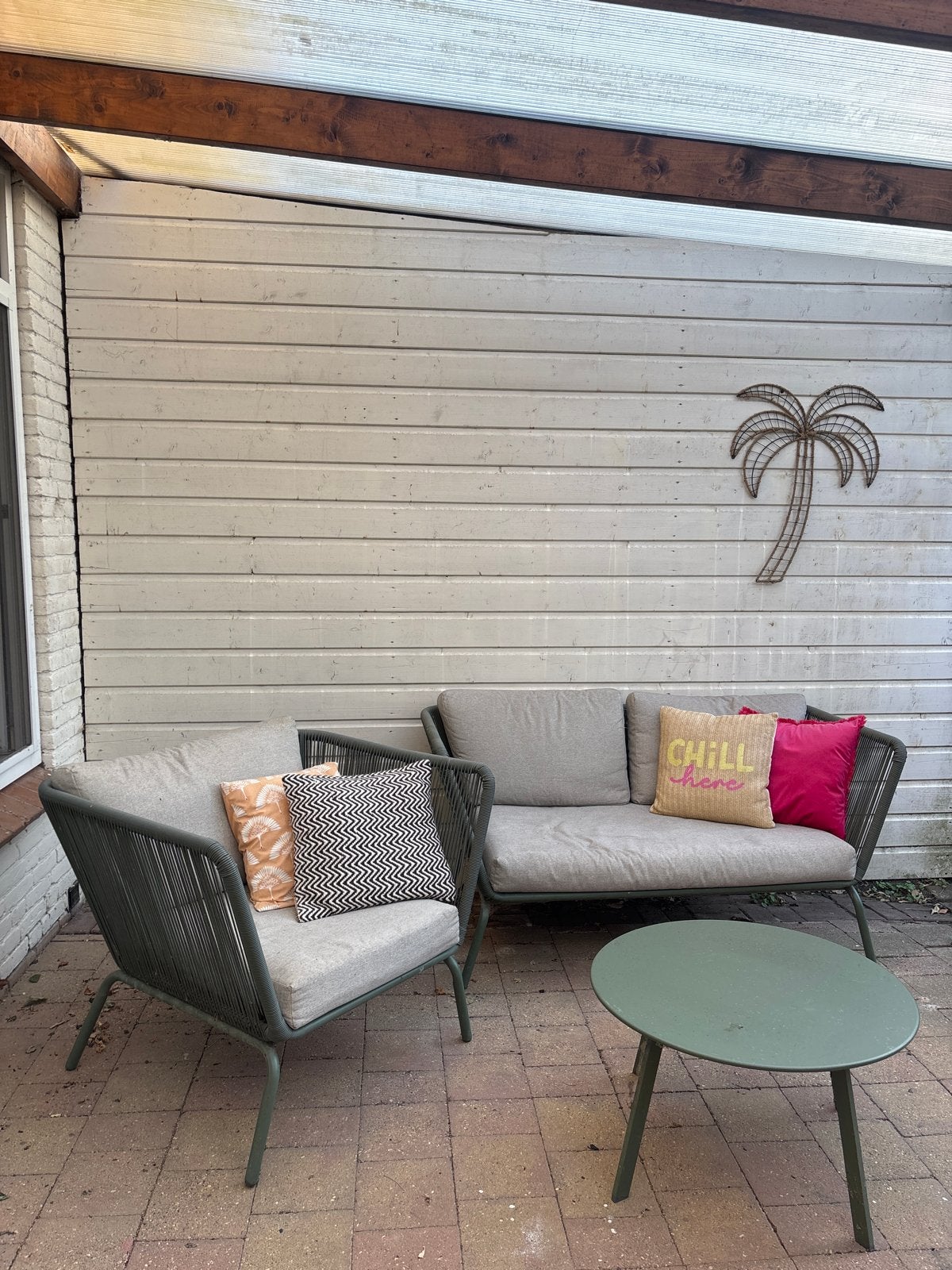 Mooie loungeset/tuinset, altijd onder overkapping gestaan, Ophalen, 3 zitplaatsen, Aluminium, Zo goed als nieuw
