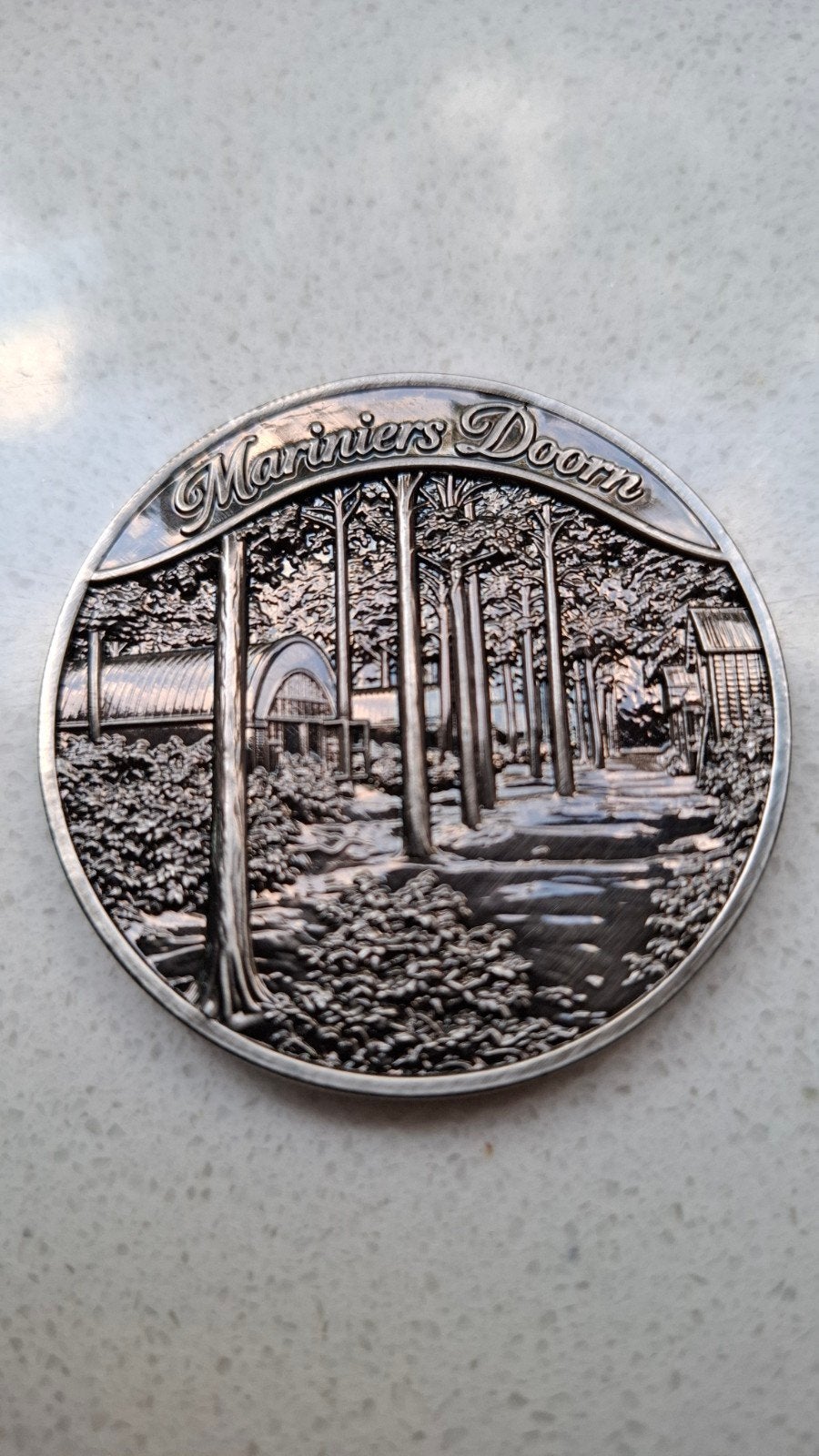Mariniers Doorn 3D coin - 1e Amfibische Gevechtsgroep, Ophalen of Verzenden, Marine, Nederland