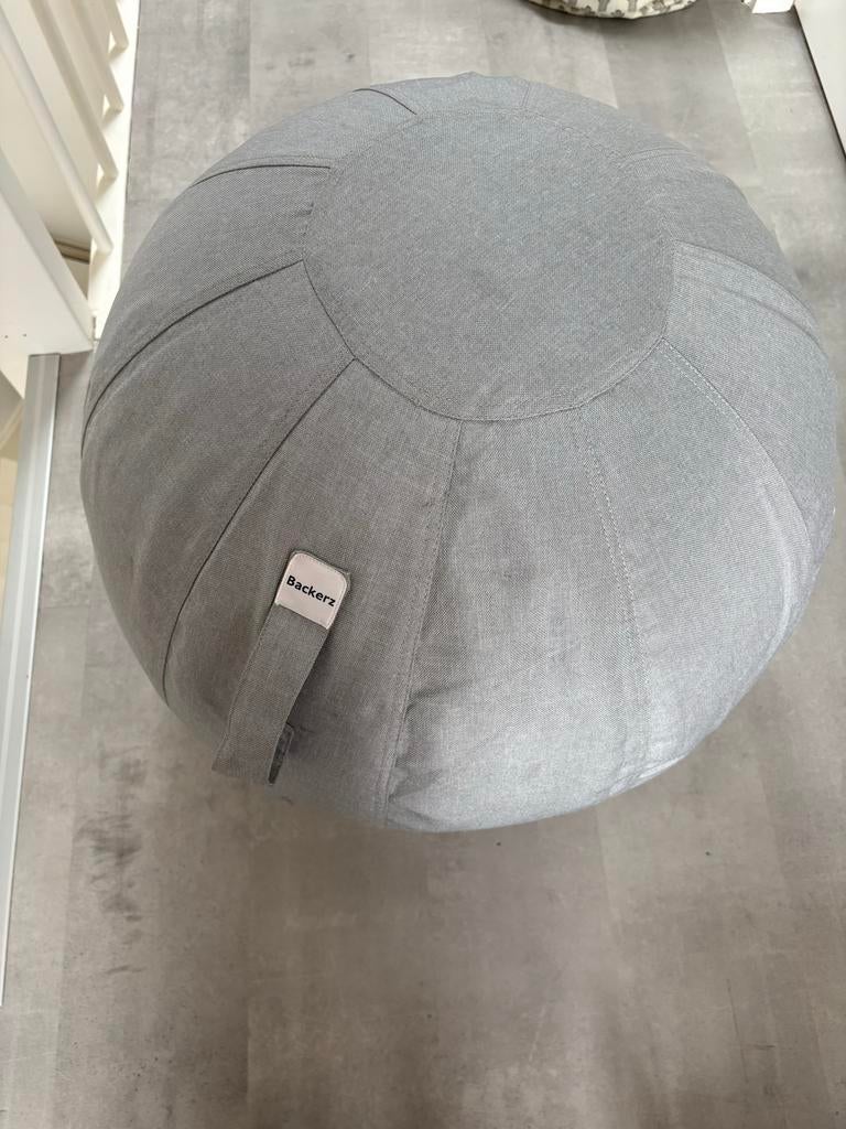 Backerz Zitbal Lichtgrijs 65cm - Ergonomisch & Comfortabel, Ophalen, Zo goed als nieuw, Eén, Stof