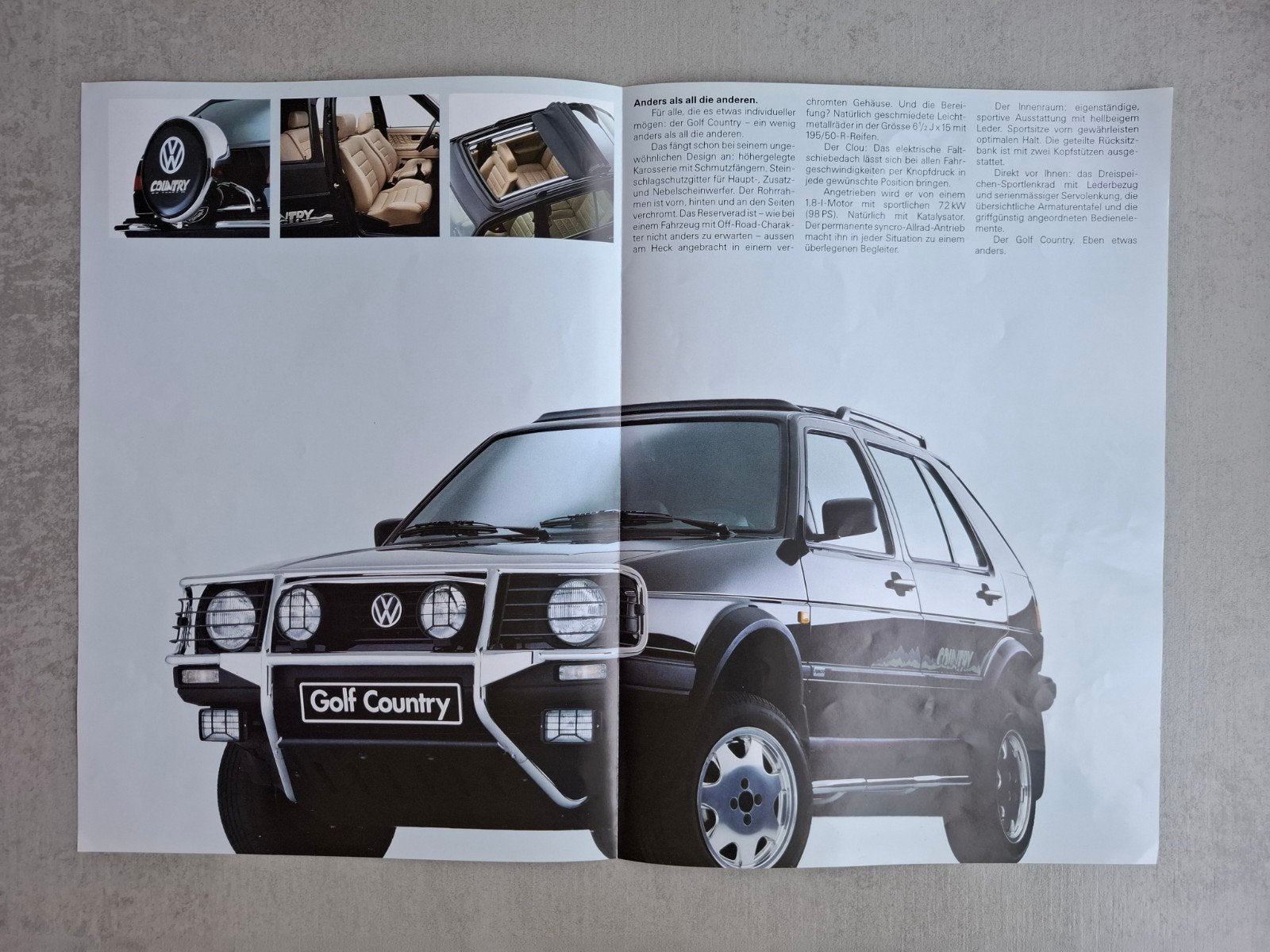 Volkswagen Golf II Country folder - 1991, Ophalen of Verzenden, Zo goed als nieuw, Volkswagen