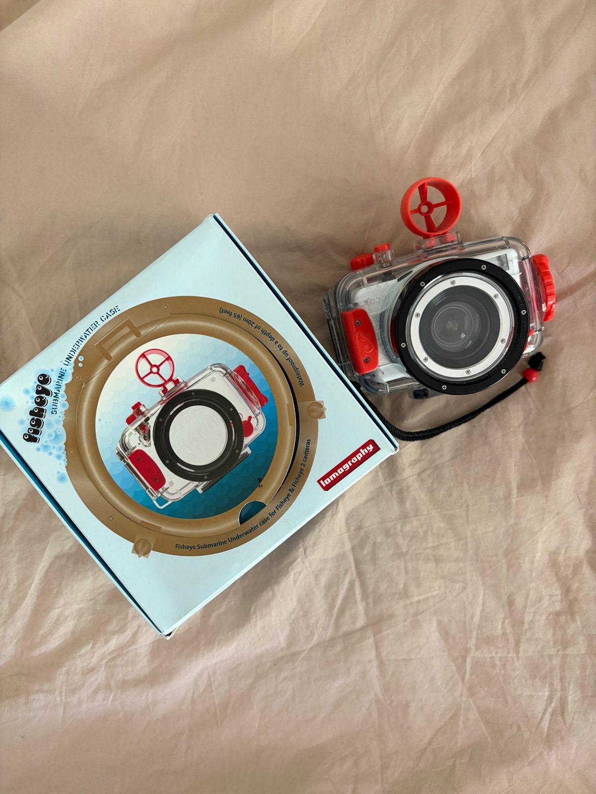 Fisheye 2 camera met onderwaterbehuizing, Ophalen of Verzenden, Zo goed als nieuw, Overige merken, Inclusief originele verpakking