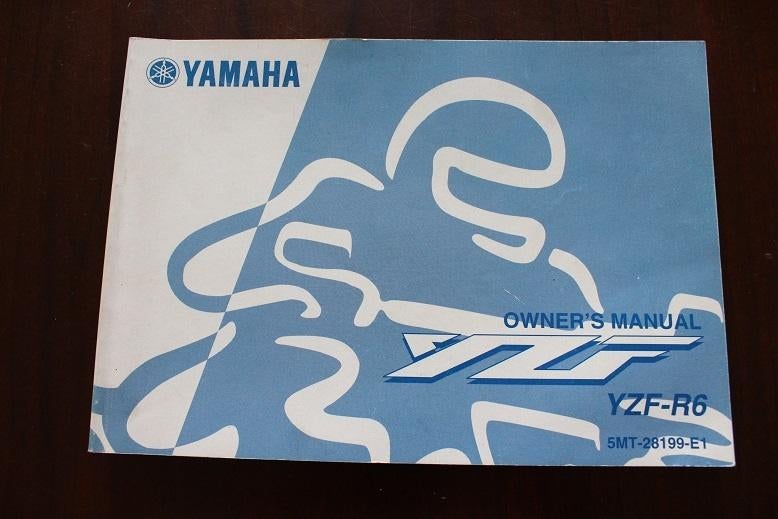 Yamaha YZF-R6 2001 motorcycle owner's manaul YZF, Motoren, Handleidingen en Instructieboekjes, Ophalen of Verzenden, Yamaha