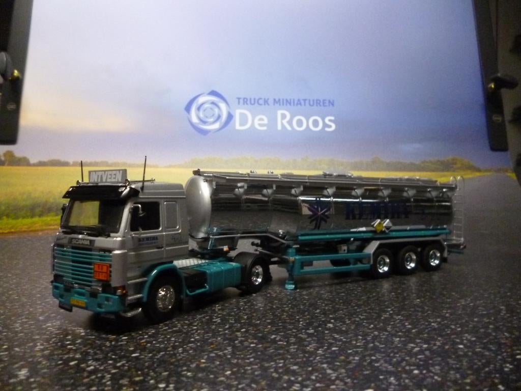 Tekno Scania 143 Kemira / Intveen met certificaat, Hobby en Vrije tijd, Modelauto's | 1:50, Ophalen of Verzenden, Nieuw, Bus of Vrachtwagen