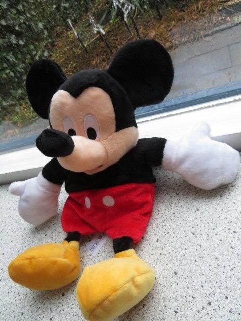 Handpop Mickey Mouse Disney merk Nicotoy meet ca 30 cm, Muis, Disney, Ophalen of Verzenden, Zo goed als nieuw