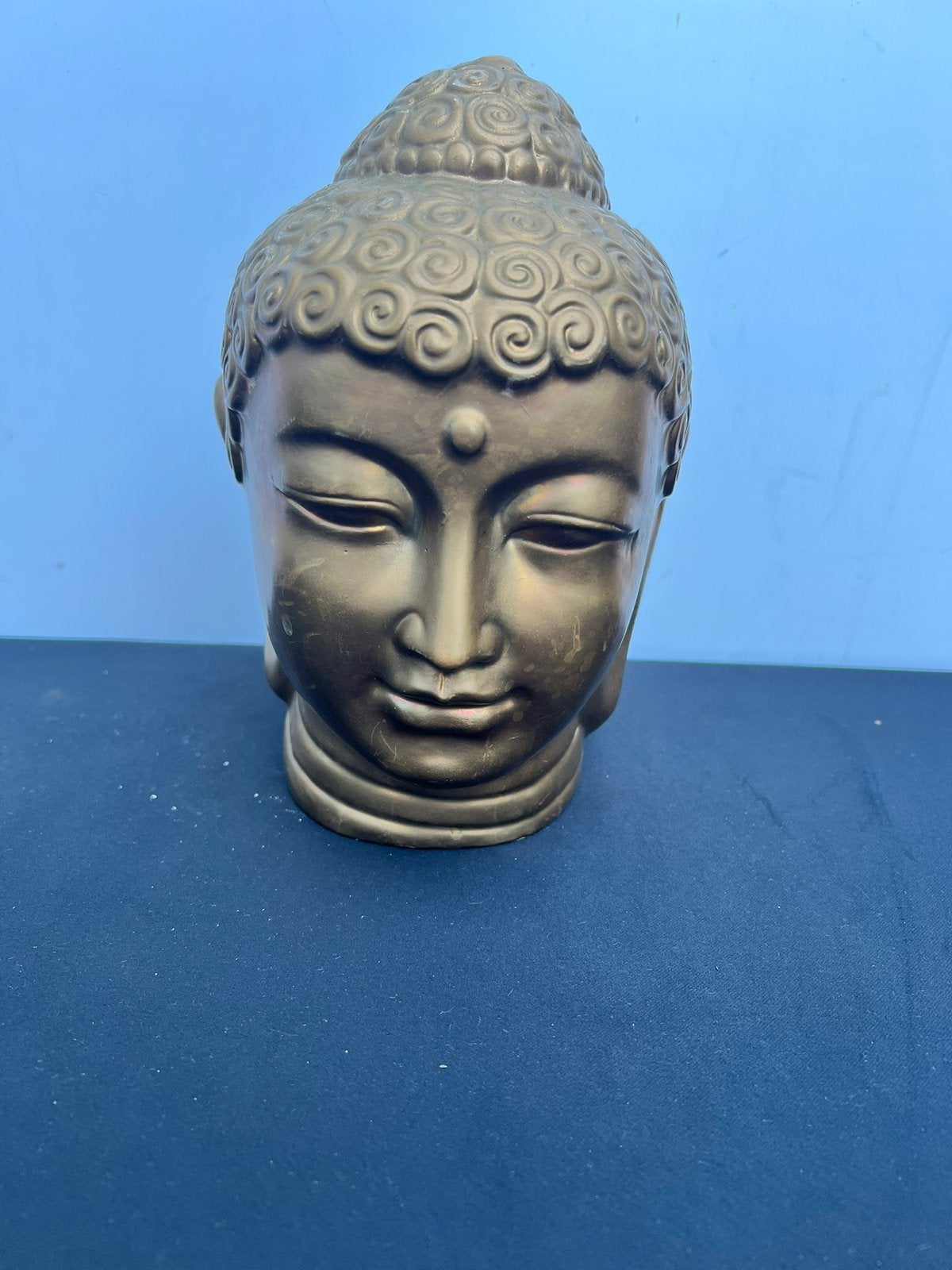 Te Koop Boeddha Beeld Hoofd Goud, Ophalen of Verzenden, Zo goed als nieuw, Goud, 23 cm